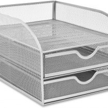 OSCO Wiremesh 2 Drawer Papersorter - Silver