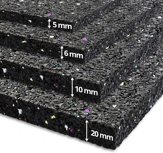 etm AntiVibration Washing Machine Mat 10mm Thick Rubber 60x60cm