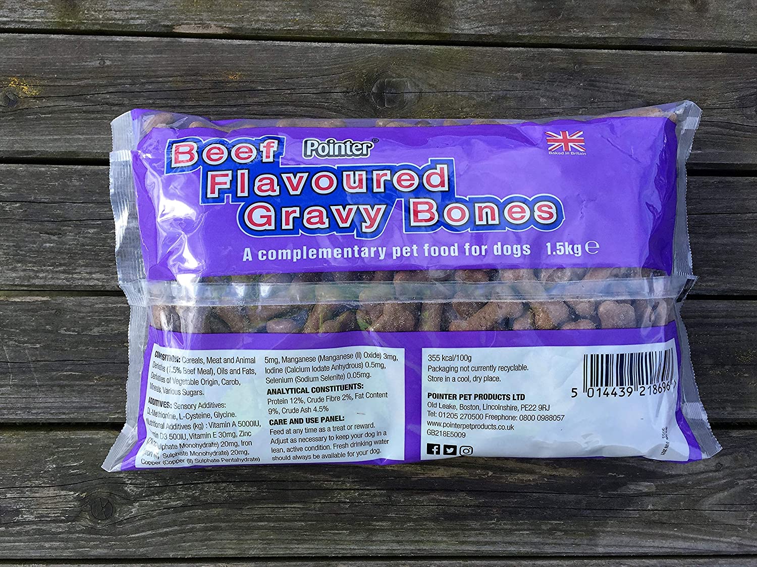 Pointer - Beef Flavoured Gravy Bones, Beefy Dog Treats, Tasty Gravy Dog Bones, 1.5kg, Brown, 1.5 kg (Pack of 1) - Image 3