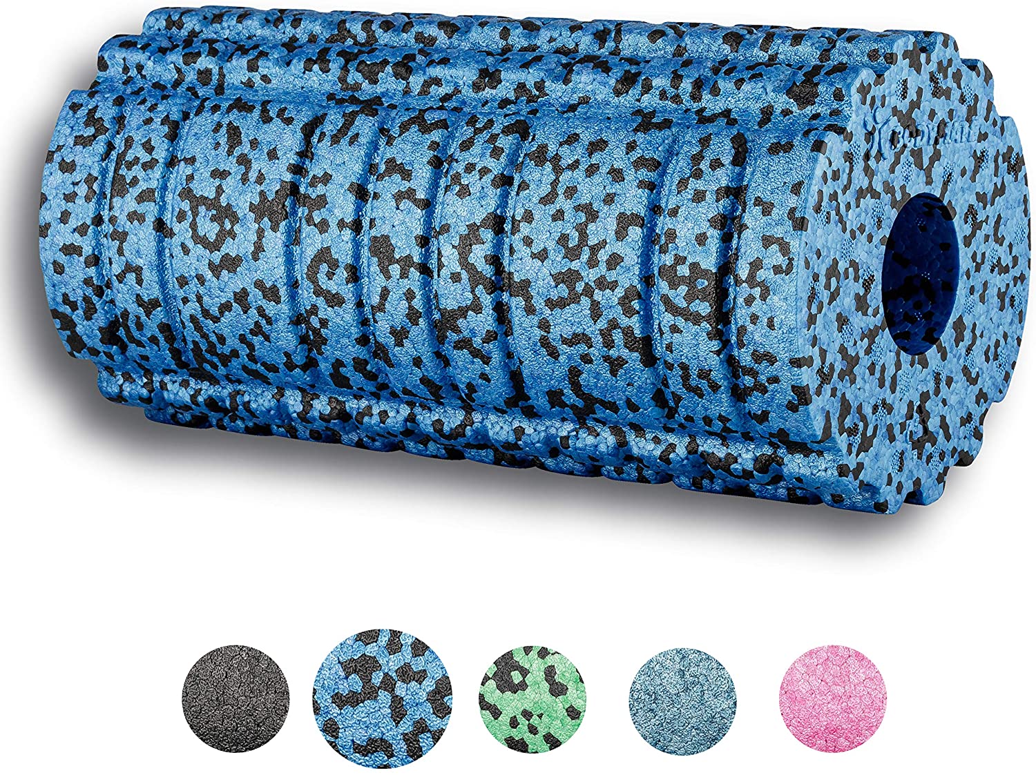 BODYMATE Active mediumhard foam roller with free EBook 30 x 15 cm